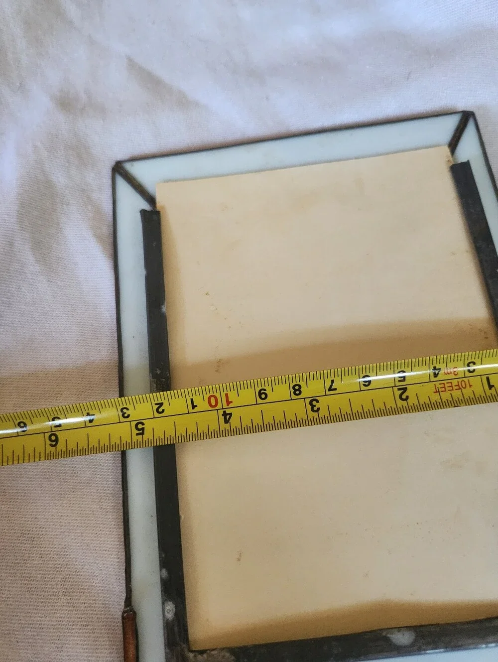 Vintage Style Ornate White Milk Glass Picture Frame Victorian Cottage 5x7